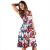 Usa Patriot Pattern Print Dress-grizzshop