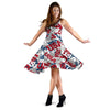 Usa Patriot Pattern Print Dress-grizzshop