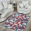 Usa Patriot Pattern Print Floor Mat-grizzshop