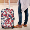 Usa Patriot Pattern Print Luggage Cover Protector-grizzshop