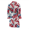 Usa Patriot Pattern Print Men Long Robe-grizzshop