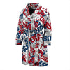 Usa Patriot Pattern Print Men Long Robe-grizzshop