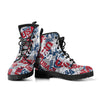 Usa Patriot Pattern Print Men Women Leather Boots-grizzshop