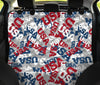 Usa Patriot Pattern Print Pet Car Seat Cover-grizzshop