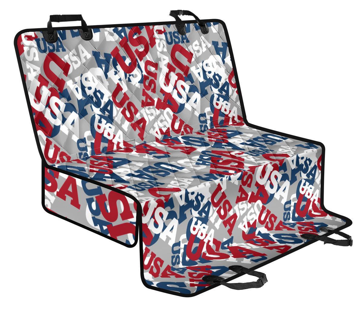 Usa Patriot Pattern Print Pet Car Seat Cover-grizzshop