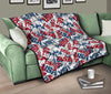 Usa Patriot Pattern Print Quilt-grizzshop