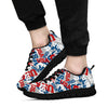 Usa Patriot Pattern Print Sneaker Shoes For Men Women-grizzshop