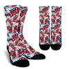 Usa Patriot Pattern Print Unisex Crew Socks-grizzshop