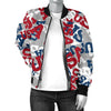 Usa Patriot Pattern Print Women Casual Bomber Jacket-grizzshop