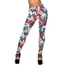 Usa Patriot Pattern Print Women Leggings-grizzshop