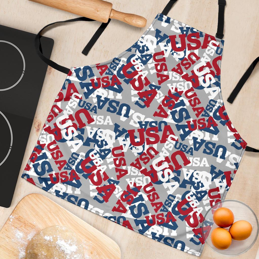 Usa Patriot Pattern Print Women's Apron-grizzshop