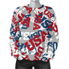 Usa Patriot Pattern Print Women's Sweatshirt-grizzshop