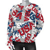 Usa Patriot Pattern Print Women's Sweatshirt-grizzshop