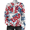 Usa Patriot Pattern Print Women's Sweatshirt-grizzshop