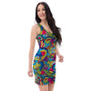 Valentine Heart Hippie Trippy Bodycon Dress-grizzshop