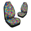 Valentine Heart Hippie Trippy Car Seat Covers-grizzshop