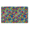 Valentine Heart Hippie Trippy Door Mat-grizzshop