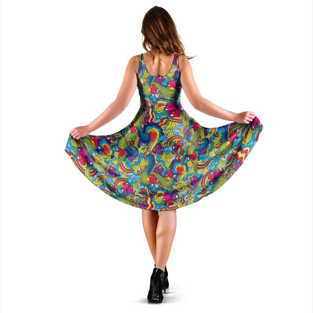 Valentine Heart Hippie Trippy Dress-grizzshop