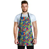 Valentine Heart Hippie Trippy Men's Apron-grizzshop