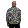 Valentine Heart Hippie Trippy Men's Bomber Jacket-grizzshop