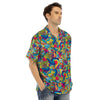 Valentine Heart Hippie Trippy Men’s Hawaiian Shirt-grizzshop