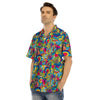 Valentine Heart Hippie Trippy Men’s Hawaiian Shirt-grizzshop