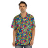 Valentine Heart Hippie Trippy Men’s Hawaiian Shirt-grizzshop