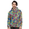 Valentine Heart Hippie Trippy Men's Hoodie-grizzshop