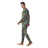 Valentine Heart Hippie Trippy Men's Pajamas-grizzshop