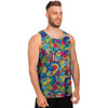 Valentine Heart Hippie Trippy Men's Tank Tops-grizzshop