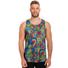 Valentine Heart Hippie Trippy Men's Tank Tops-grizzshop