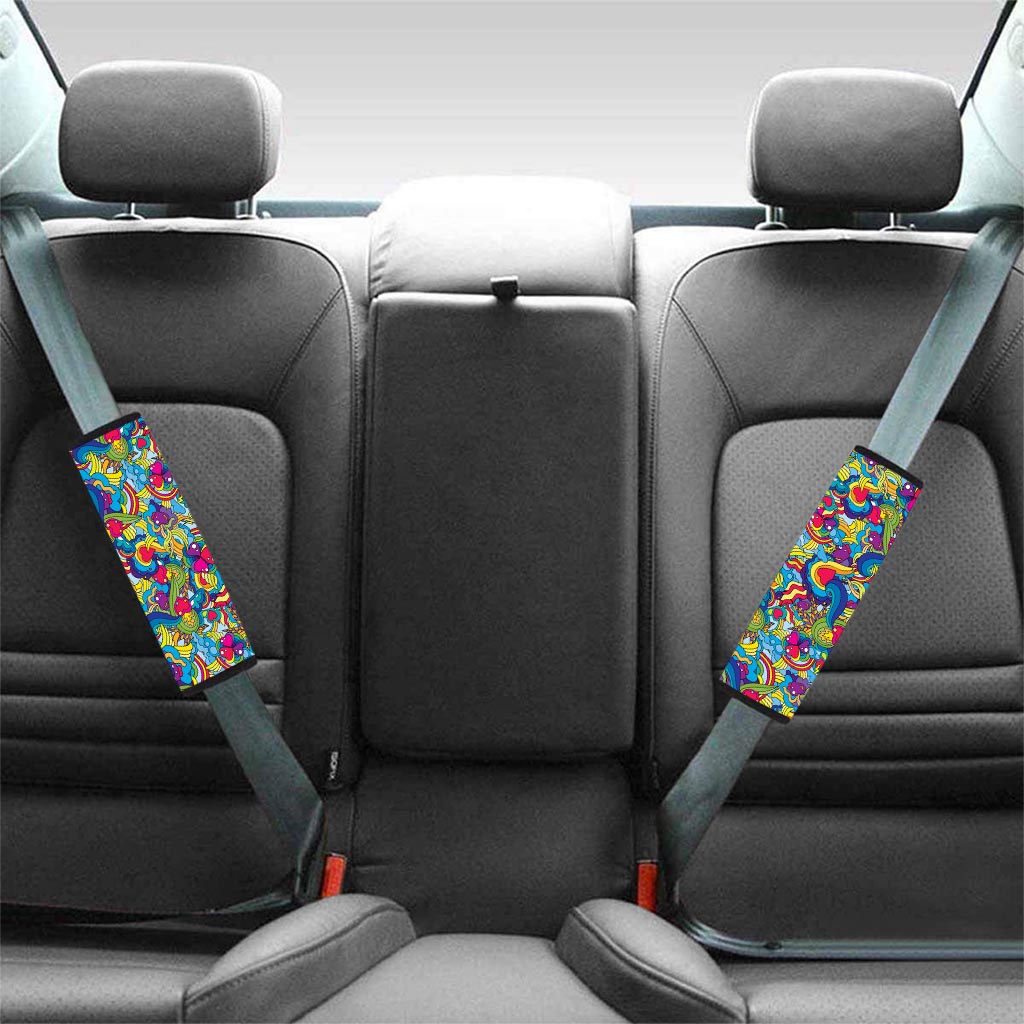 Valentine Heart Hippie Trippy Seat Belt Cover-grizzshop