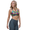 Valentine Heart Hippie Trippy Sports Bra-grizzshop