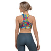 Valentine Heart Hippie Trippy Sports Bra-grizzshop