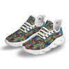 Valentine Heart Hippie Trippy White Running Shoes-grizzshop