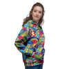 Valentine Heart Hippie Trippy Women's Hoodie-grizzshop