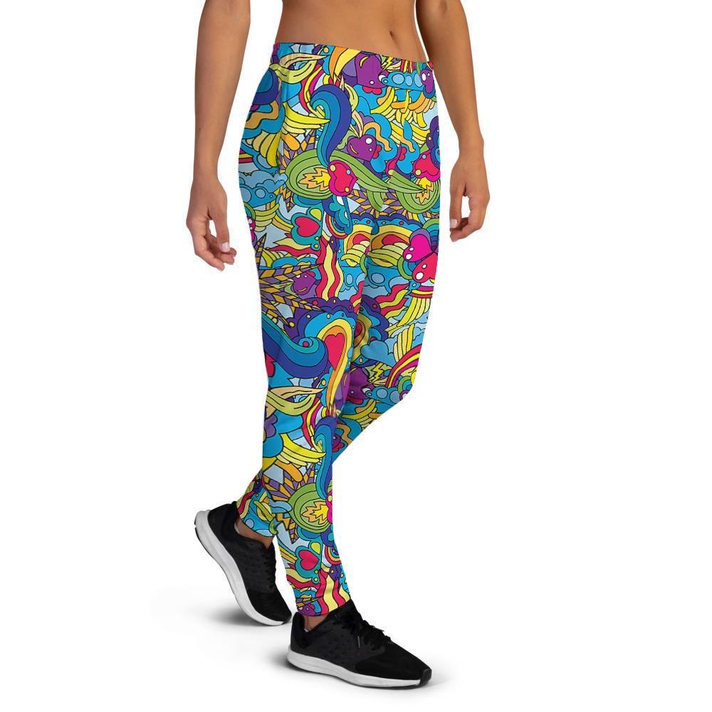 Valentine Heart Hippie Trippy Women's Joggers-grizzshop