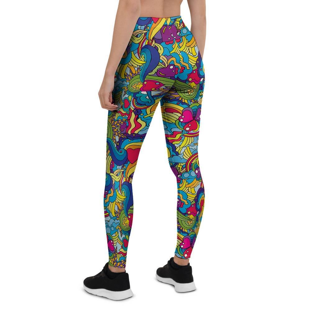 Valentine Heart Hippie Trippy Women's Leggings-grizzshop