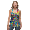 Valentine Heart Hippie Trippy Women's Racerback Tank Top-grizzshop