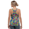 Valentine Heart Hippie Trippy Women's Racerback Tank Top-grizzshop