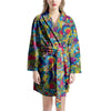 Valentine Heart Hippie Trippy Women's Robe-grizzshop