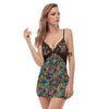 Valentine Heart Hippie Trippy Women's Sexy Night Dress-grizzshop