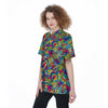 Valentine Heart Hippie Trippy Women's Short Sleeve Shirts-grizzshop