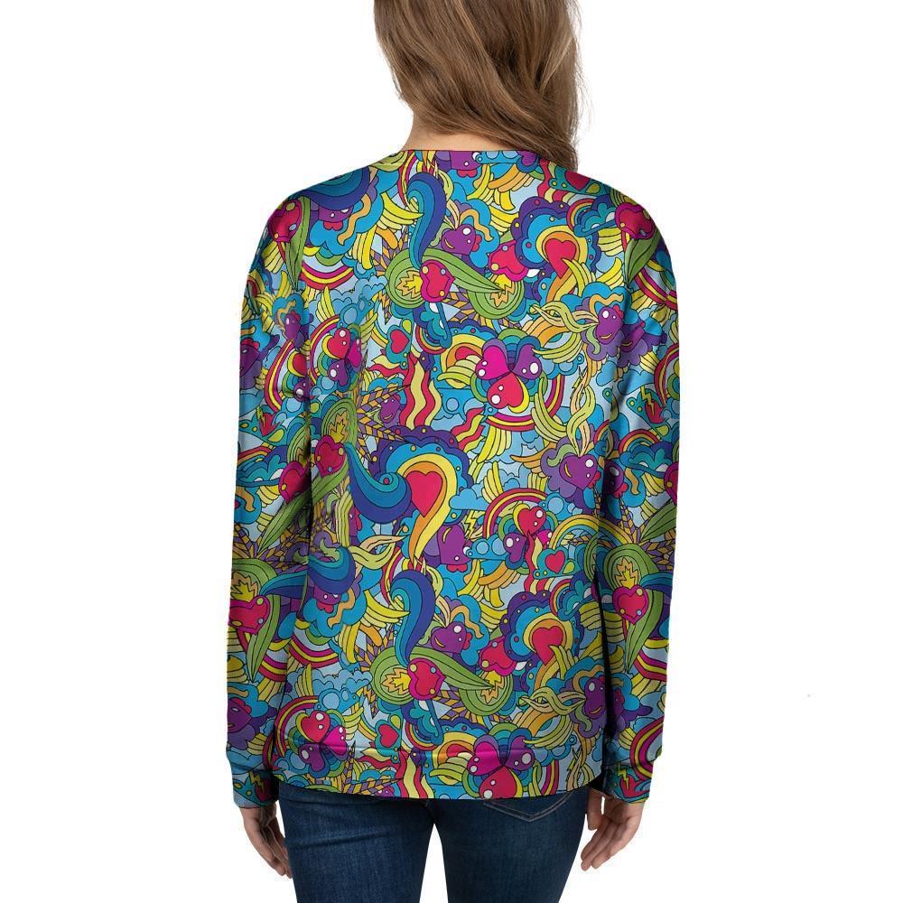 Valentine Heart Hippie Trippy Women's Sweatshirt-grizzshop