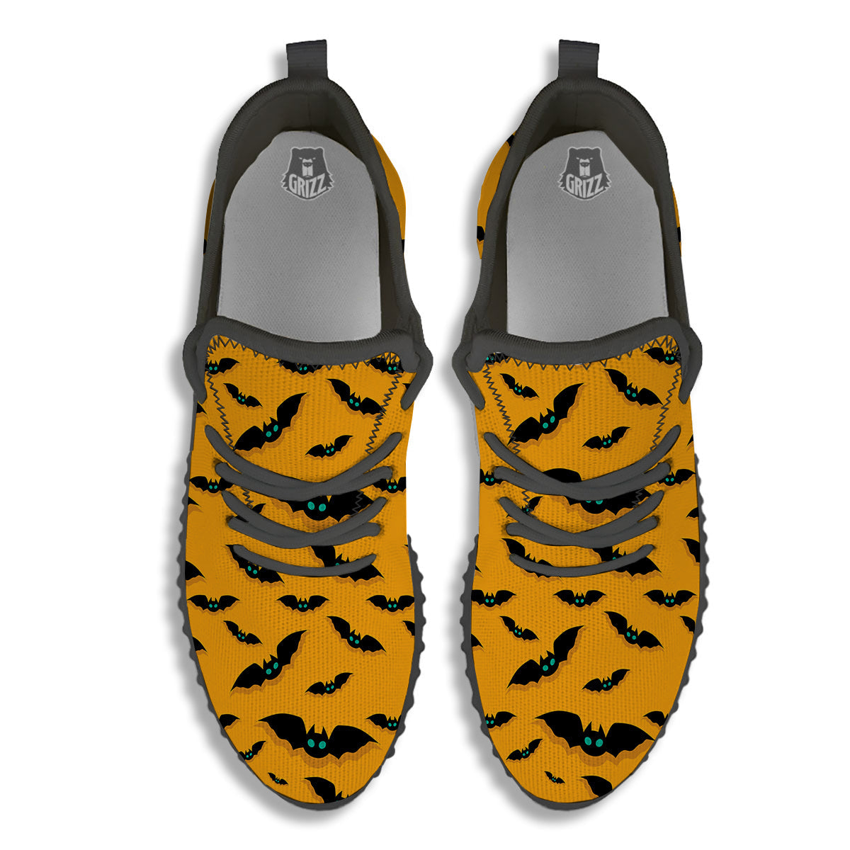 Vampire Bat Halloween Print Pattern Black Walking Shoes-grizzshop