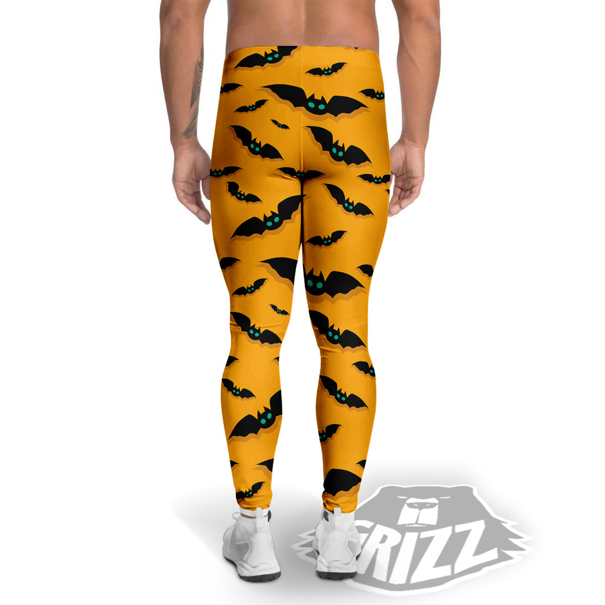 Vampire Bat Halloween Print Pattern Men's Leggings-grizzshop