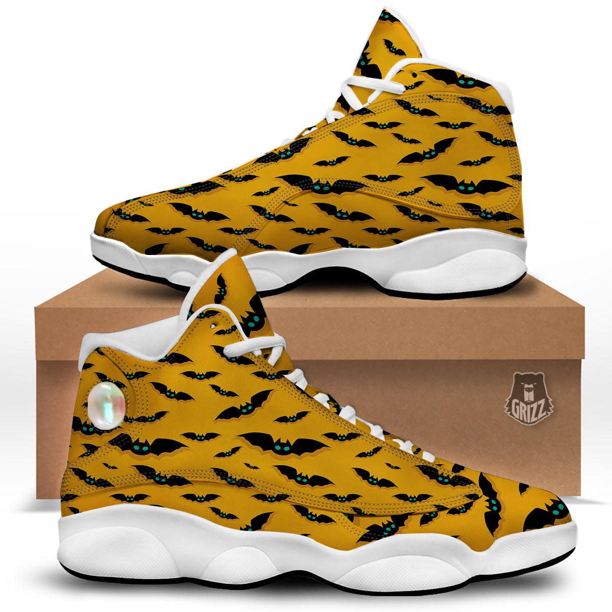 Vampire Bat Halloween Print Pattern White Basketball Shoes-grizzshop