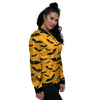 Vampire Bat Halloween Print Pattern Women's Bomber Jacket-grizzshop