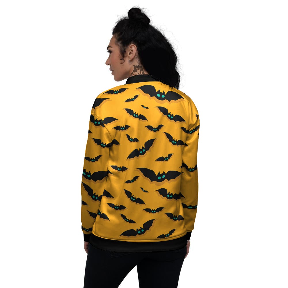 Vampire Bat Halloween Print Pattern Women's Bomber Jacket-grizzshop