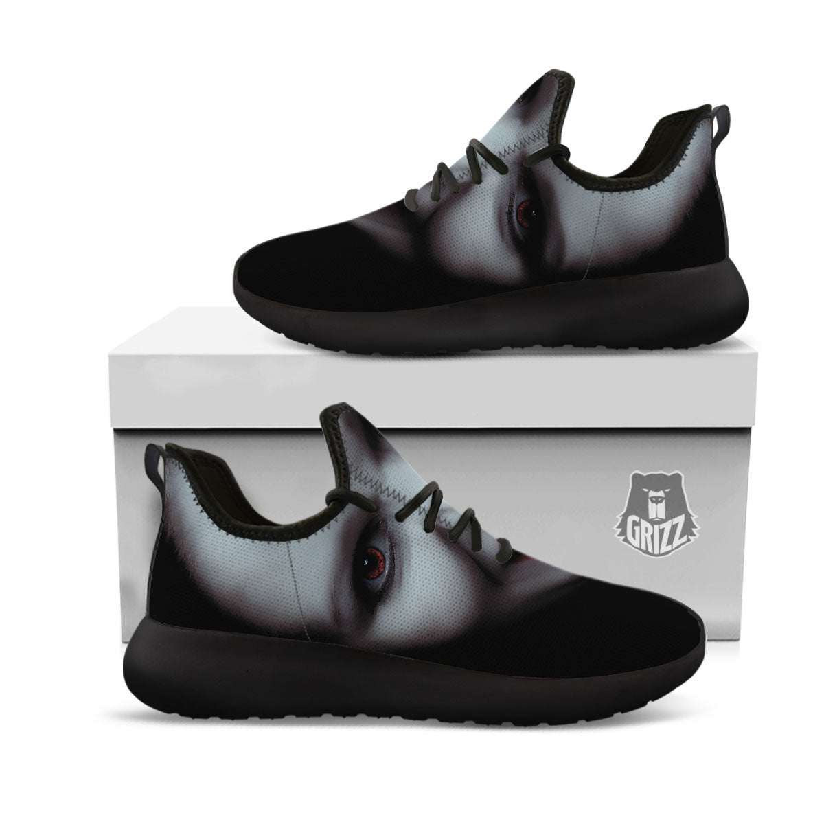 Vampire Girl Halloween Print Black Athletic Shoes-grizzshop